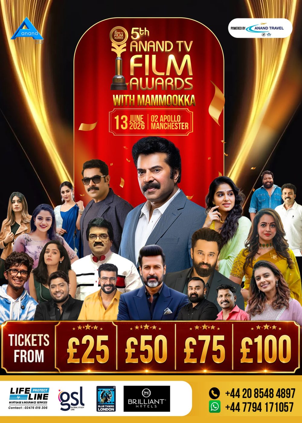 Anand TV Film Awards gold poster