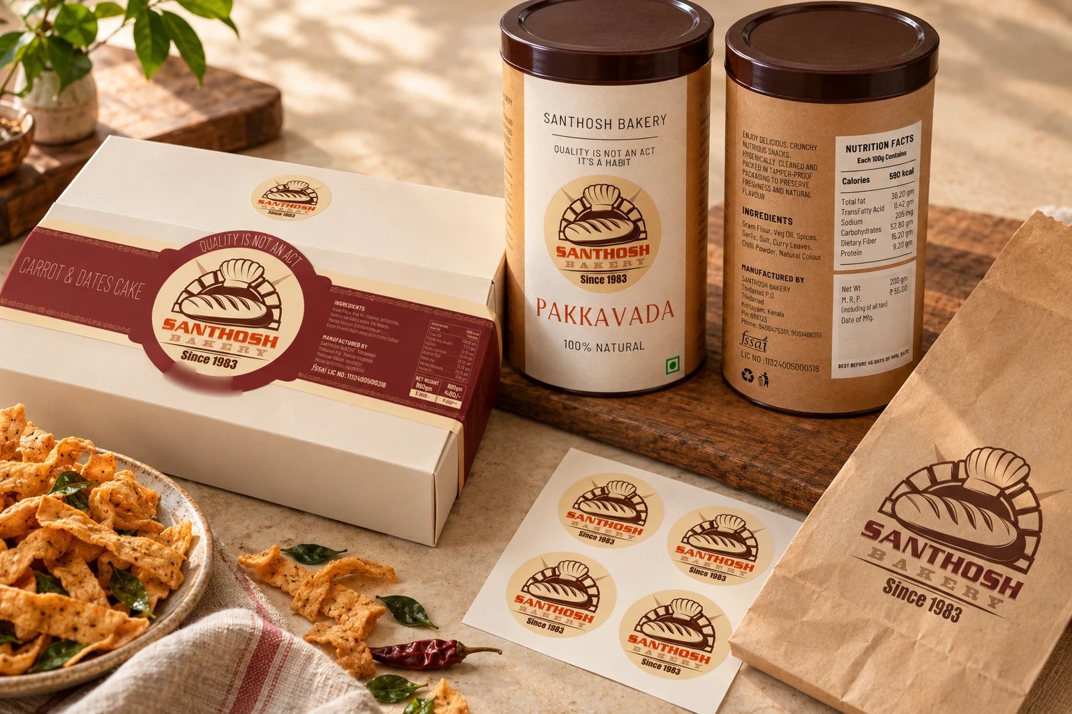 Santhosh Bakery packaging line-up